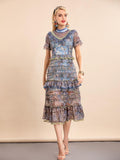 ALESSA Vintage Lace Midi Dress