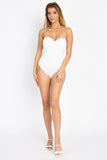 Alluring Lace Bodysuit in White
