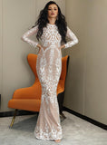 AMANDA Elegant Lace Maxi Dress