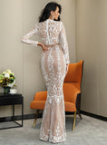 AMANDA Elegant Lace Maxi Dress