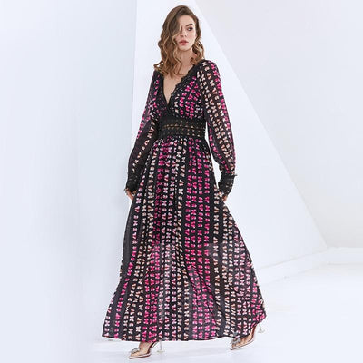 AMARA Butterfly Print Maxi Dress