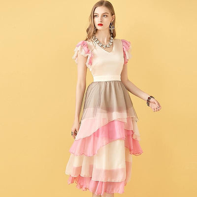 AMIRA Charming Ruffled Dress in colors