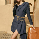 AMIRA Deconstructed Mini Blazer Dress-Dresses-Primetime-Looks