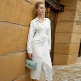 AMIRA Elegant Midi Dress in colors
