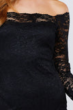 AMIRA Gorgeous Lace Mini Dress in Black