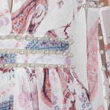 AMOR Paisley Print Mini Dress
