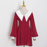 ANA bow tie retro mini dress