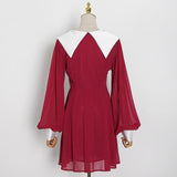 ANA bow tie retro mini dress
