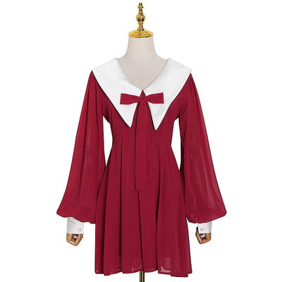 ANA bow tie retro mini dress