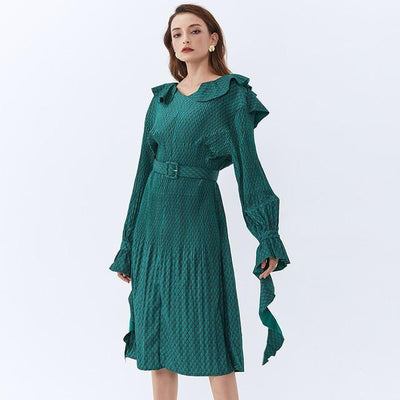 ANA Vintage Ruffled Midi Dress-Dresses-Primetime-Looks