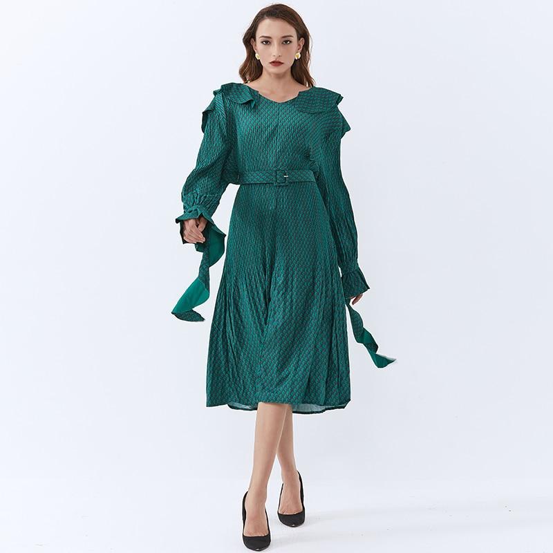 ANA Vintage Ruffled Midi Dress-Dresses-Primetime-Looks
