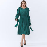 ANA Vintage Ruffled Midi Dress-Dresses-Primetime-Looks