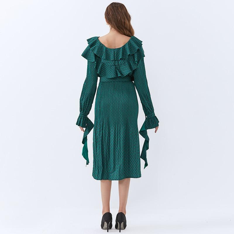 ANA Vintage Ruffled Midi Dress-Dresses-Primetime-Looks