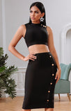 Primetime Looks-ARABEL Sleeveless Top & Skirt Two Piece Set