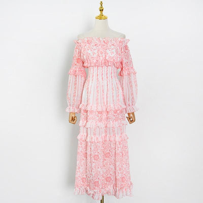 ARYA Floral Print Maxi Dress in colors