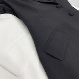 Asymmetric Hem Blazer Mini Dress