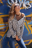 Asymmetric Neck Button Down Top
