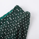 Asymmetric Neck Polkadot Crop Top