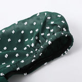 Asymmetric Neck Polkadot Crop Top