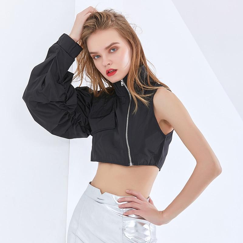 Asymmetrical One-Sleeved Jacket in colors