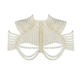 Beaded Pearls Shawl Neck Piece