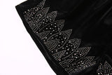Primetime Looks-Beaded velvet evening shorts set