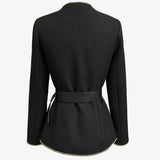 Belted Embellished Luxe Jacket