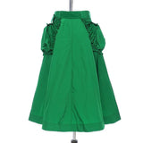 Belted Pockets With Sashes Ruched Skirt