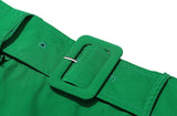 Belted Pockets With Sashes Ruched Skirt