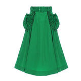 Belted Pockets With Sashes Ruched Skirt