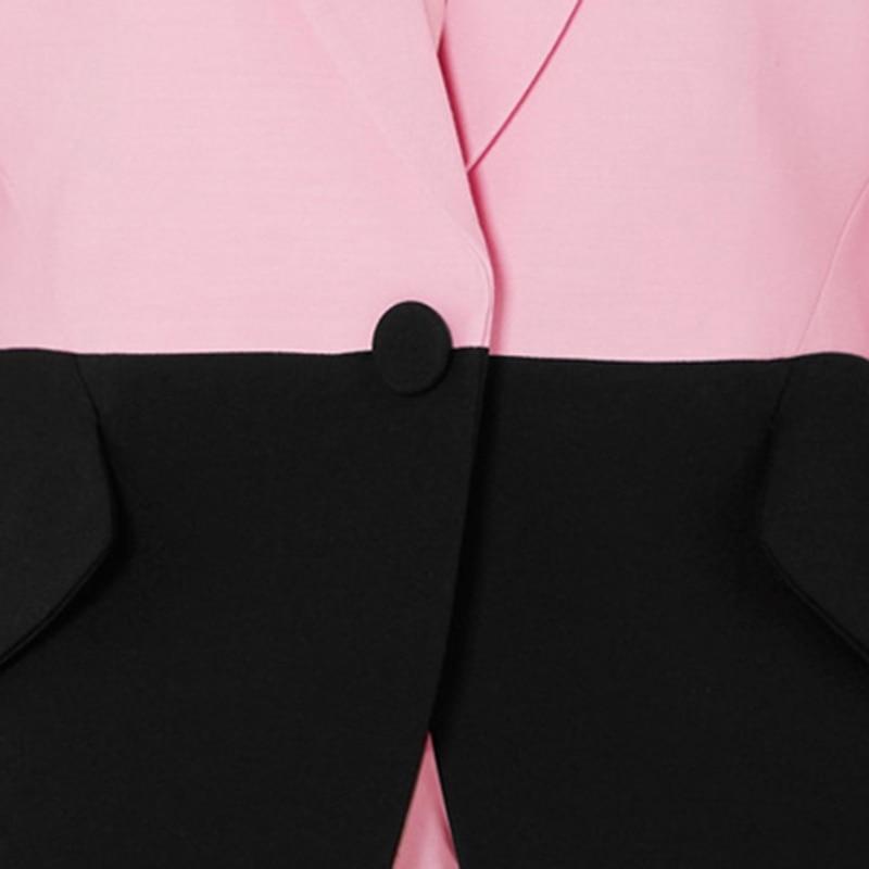 Primetime Looks-Black and pink elegant blazer