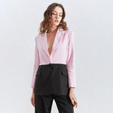 Primetime Looks-Black and pink elegant blazer