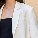Primetime Looks-Blazer and shorts holiday set in white