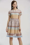 BRIE embroidered lace mini dress