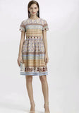 BRIE embroidered lace mini dress