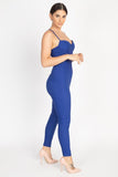Primetime Looks-Bustier Jumpsuit in Blue