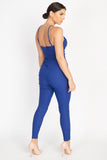 Primetime Looks-Bustier Jumpsuit in Blue