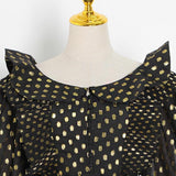 Primetime Looks-Butterfly-sleeve polka dot cruise playsuit
