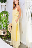 Buttoned down strapped summer maxi dress