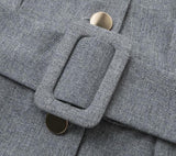 Primetime Looks-Buttoned up belted romper