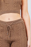 Primetime Looks-Cable Detail Sweater Tube Top And Sweater Short Pants Set
