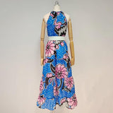 CALIA Halter Floral Print Midi Dress in colors