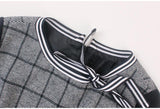CALLIOPE Vintage Bowknot Plaid Midi Dress