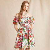 CARIDAD Floral Print Mini Dress