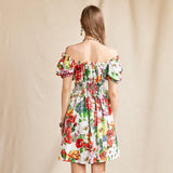 CARIDAD Floral Print Mini Dress
