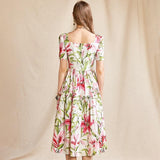 CARMELA Floral Print Midi Dress