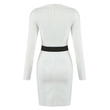 CARMINA Belted Bodycon Mini Dress