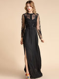 CASSANDRA maxi slit gown