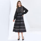 CECILLE Classy Lace Midi Dress in colors