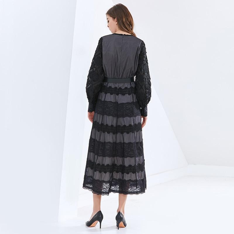 CECILLE Classy Lace Midi Dress in colors